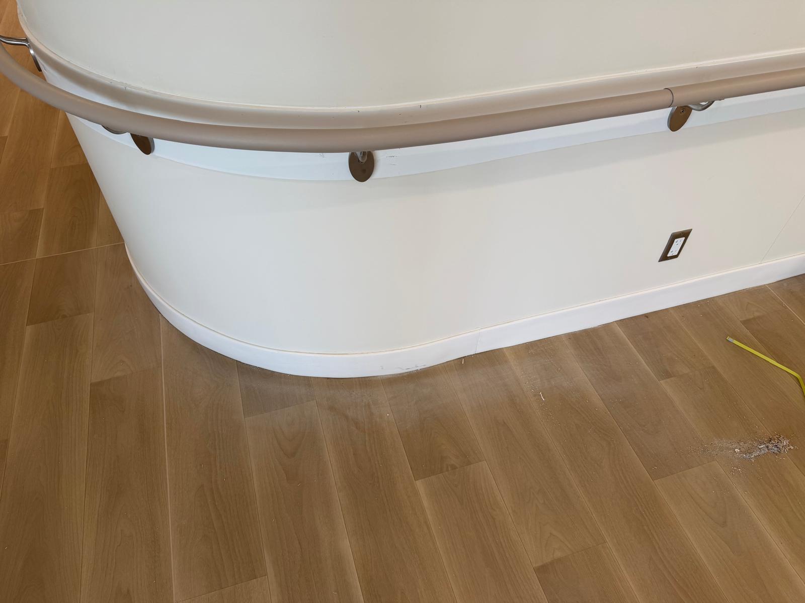 Water-resistant laminate in a Brampton open-concept bungalow